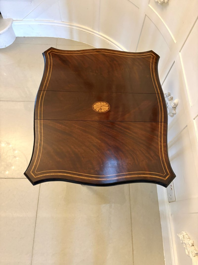 Antique Mahogany Sutherland Occasional Table with Satinwood Inlay - Image 9